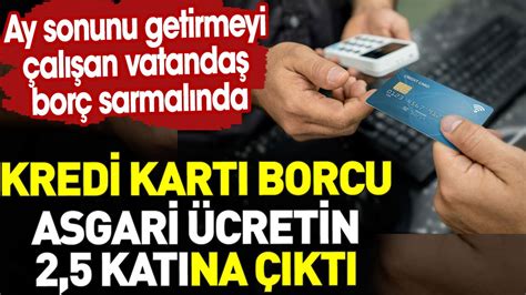 Kredi kartı borcu asgari ücretin 2 5 katına çıktı Vatandaş borç sarmalında