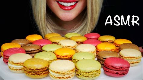 Asmr Eating Macarons No Talking Soft Eating Sounds Youtube