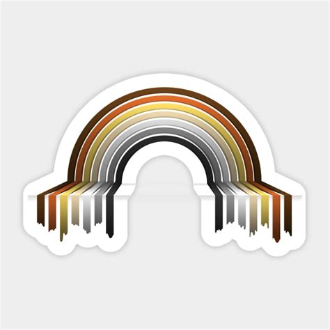 Gay Bear Pride Flag 3D Drip Rainbow Design Gay Bear Sticker TeePublic