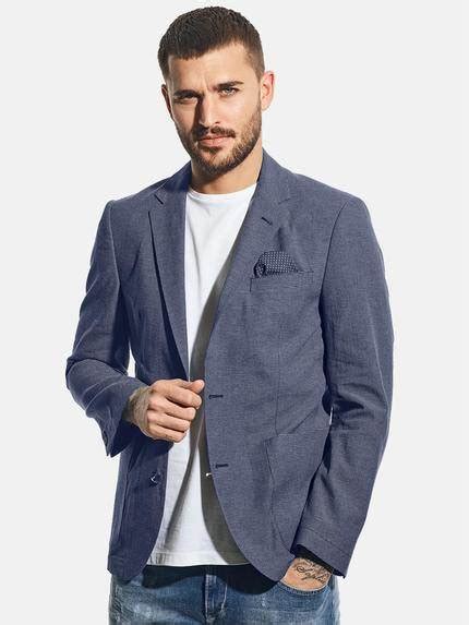 Herren Freizeit Sakko Slim Fit In Blau Kaufen Emilioadani