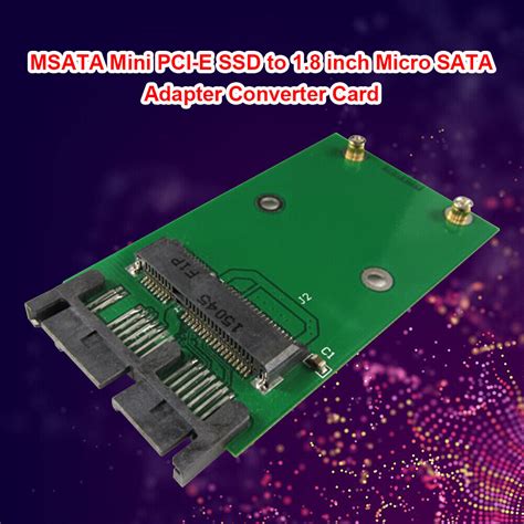 Computer PC MSATA Mini PCIe SSD To 1 8 Inch Micro SATA Adapter