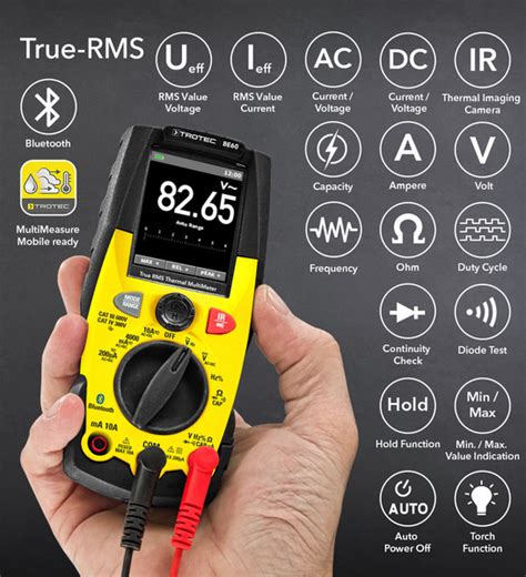 Digital True RMS Multimeter With Thermal Imaging Camera BE60 TROTEC