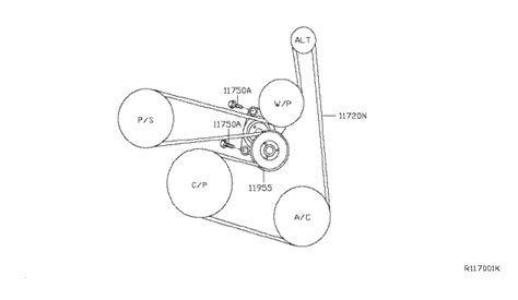 Serpentine Belt Diagram For 2008 Nissan Altima 2 5 2000 Niss