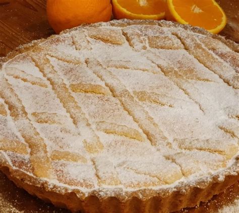 Crostata Meraviglia Della Nonna Con Crema All Arancia Dolce Ripieno