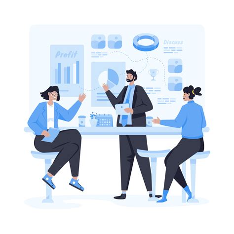 Annual Business Evaluation Management Discussion 15680011 Vector Art At
