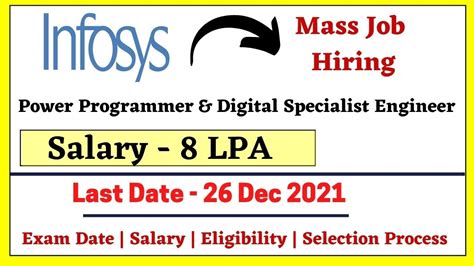 Infosys Off Campus Drive For 2022 Batch Infosys Recruitment 2022 Selection Process Salary