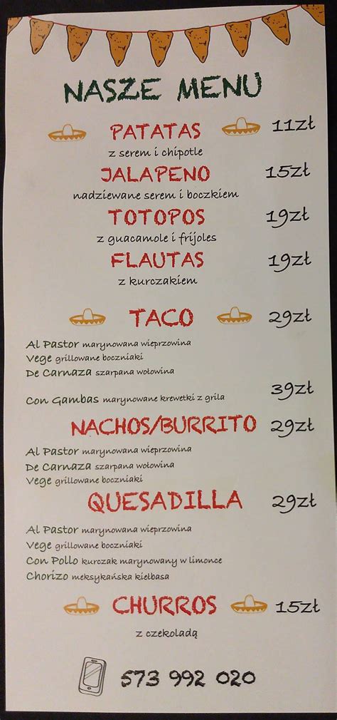 Menu At Buenos Nachos Restaurant Warsaw