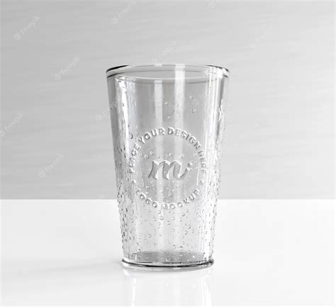 Premium Psd Glass With Logo Effect Mockup