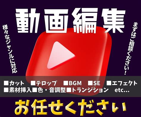 Youtube用動画を格安で編集します 【3000円で見やすい動画】作成します！