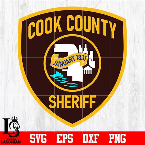 Badge Cook County Sheriff svg eps dxf png file, digital down - Inspire Uplift