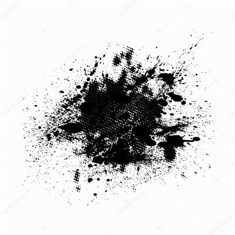 Ink Blot Paint Spot Grunge Background Vector Illustration Stock