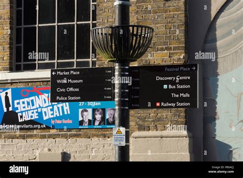 A street sign outside The Haymarket Theatre in Basingstoke Stock Photo - Alamy