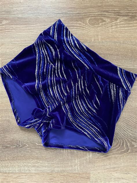 Blue Velvet Micro Shorts Hot Pants Sample Sale Small Etsy