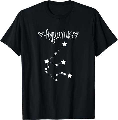 Aquarius Zodiac Sign Horoscope January February Birthday T Shirt