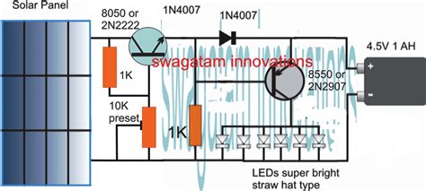 Solar Light Schematic Wiring Diagram And Schematics