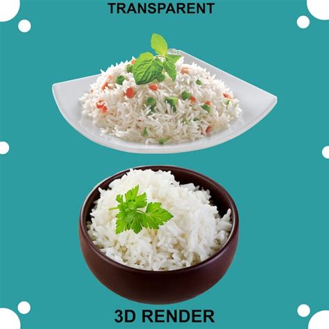 Premium Psd White Rice Transparent Background