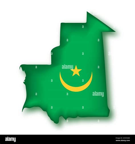 Mauritania Map Flag Stock Vector Image Art Alamy