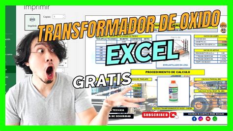 Transformador De Oxido 👉 Aditivo Chema En Excel Gratis 2023 Youtube