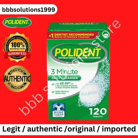 POLIDENT 3 MINUTE ANTI BACTERIAL DENTURE CLEANSER 120 TABLETS Lazada PH