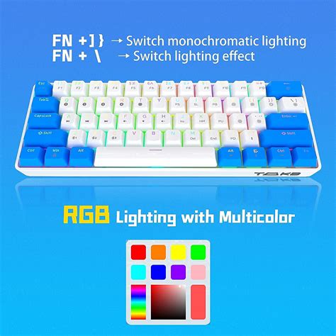 TMKB GK61 60 Mechanical Gaming Keyboard Hot Swap Keyboard Dual Mode