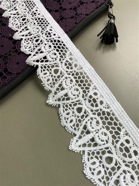 Vintage Scalloped Edge Cotton Venice Lace Trim 2 3 8 Wide White