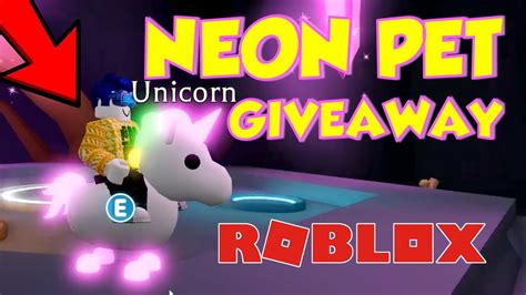 Adopt Me Neon Pets How To Get A Free Neon Pet In Adopt Me Youtube