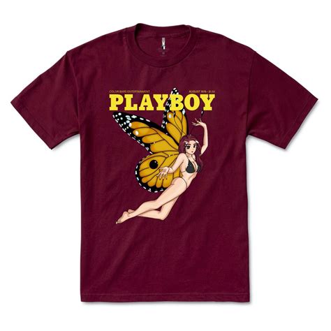 Playboy Butterfly Tee - Burgundy – YNGDGRT$