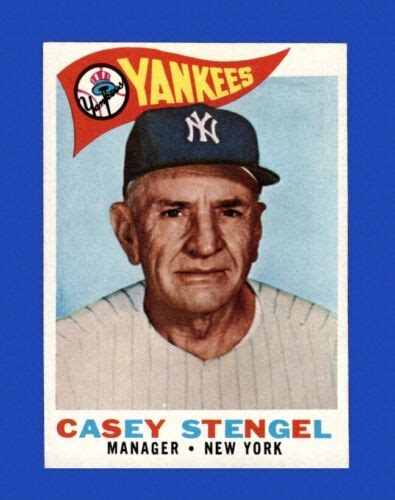 1960 Topps Set Break 227 Casey Stengel Mg NR MINT GMCARDS EBay