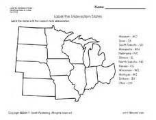 Midwestern States Worksheet for 4th - 5th Grade | Lesson Planet