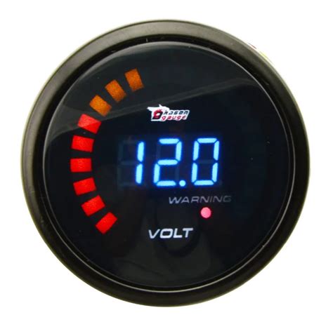 Free Shipping Mm Digital Voltmeter Gauge Black Shell Led Volt