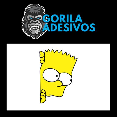 Adesivo Bart 10cm Os Simpsons ORIGINAL Para Carro Moto Bike Capacete