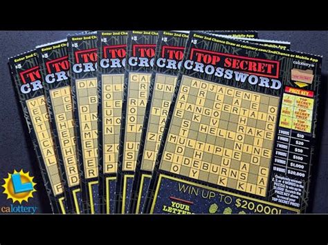 7 TOP SECRET CROSSWORD SCRATCH OFF TICKETS TO PLAY YouTube