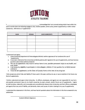 Fillable Online Uu Supplement Notification Form Union University Fax