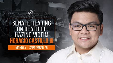 Live Senate Hearing On Death Of Hazing Victim Horacio Castillo Iii