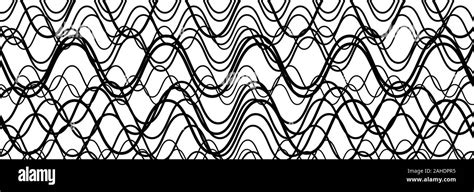 Random Wavy Zig Zag Lines Abstract Art Texture Background Sinuous