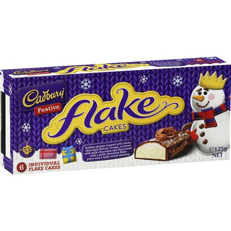 Cadbury Cakes Festive Flake 6 Pack Woolworths