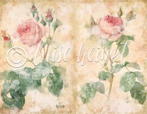 A Rose Garden Rosen Junk Journal Kit Papier Aquarell Rosen Etsy De