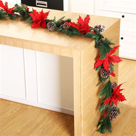 Riceshoot 2 Pcs 18ft Christmas Garlands Evergreen Garland Christmas