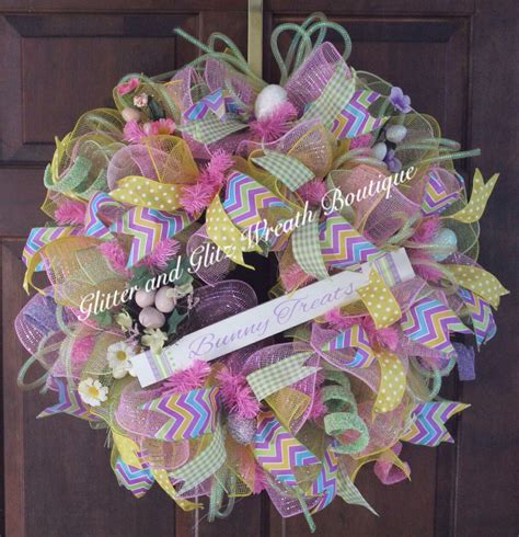 Easter Wreath Deco Mesh Easter Egg Picks Ribbon Streamers Deco Flex