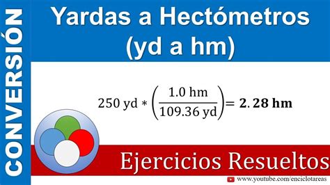 Yardas A Hectómetros Yd A Hm Youtube