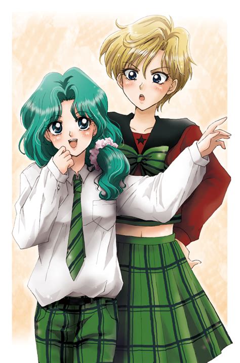 Ten Ou Haruka And Kaiou Michiru Bishoujo Senshi Sailor Moon Drawn By