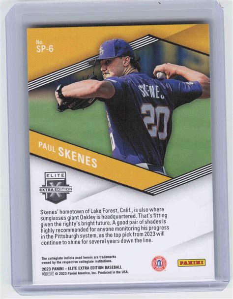 2023 Elite Extra Edition SP 6 Paul Skenes Spellbound EBay