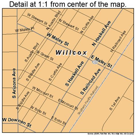 Willcox Arizona Street Map 0483090