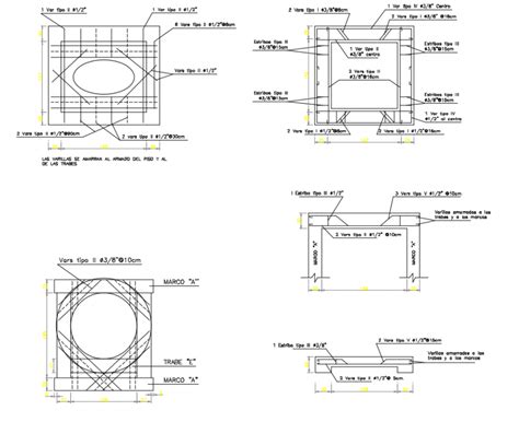 2 d cad drawing of pit junction box auto cad software - Cadbull