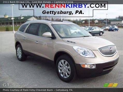 Gold Mist Metallic 2011 Buick Enclave CXL Cashmere Cocoa Interior