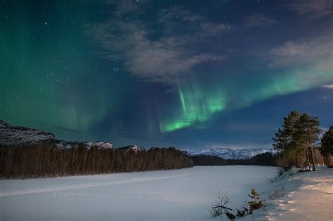 Aurora Borealis Nordlicht Ber Dem Bild Kaufen Image