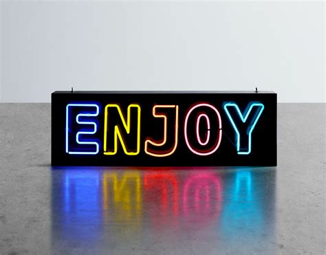 Enjoy Neon 100cm X 32cm Click Image For Details Kemp London