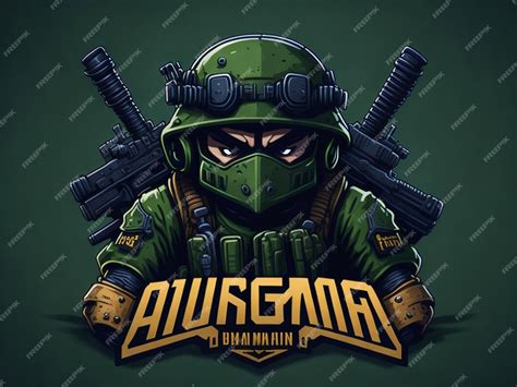 Premium Ai Image Mascot Logo Design Vector Illustration Soldier With