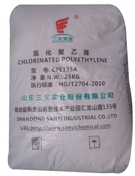 Powder CPE135A Chlorinated Polyethylene Packaging Type Bag Packaging