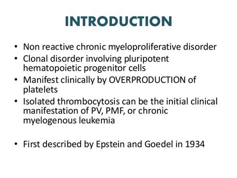 Essential thrombocytosis